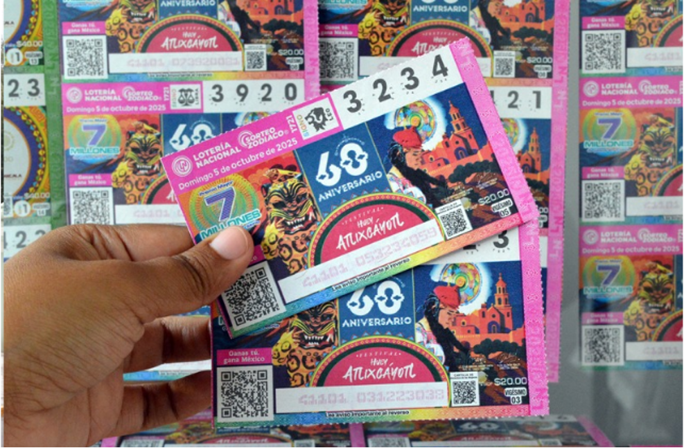 La Lotería Nacional lanza billete especial por el Huey Atlixcáyotl